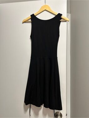 AYM Tia Reversible Mini Dress in Organic Bamboo Black Small